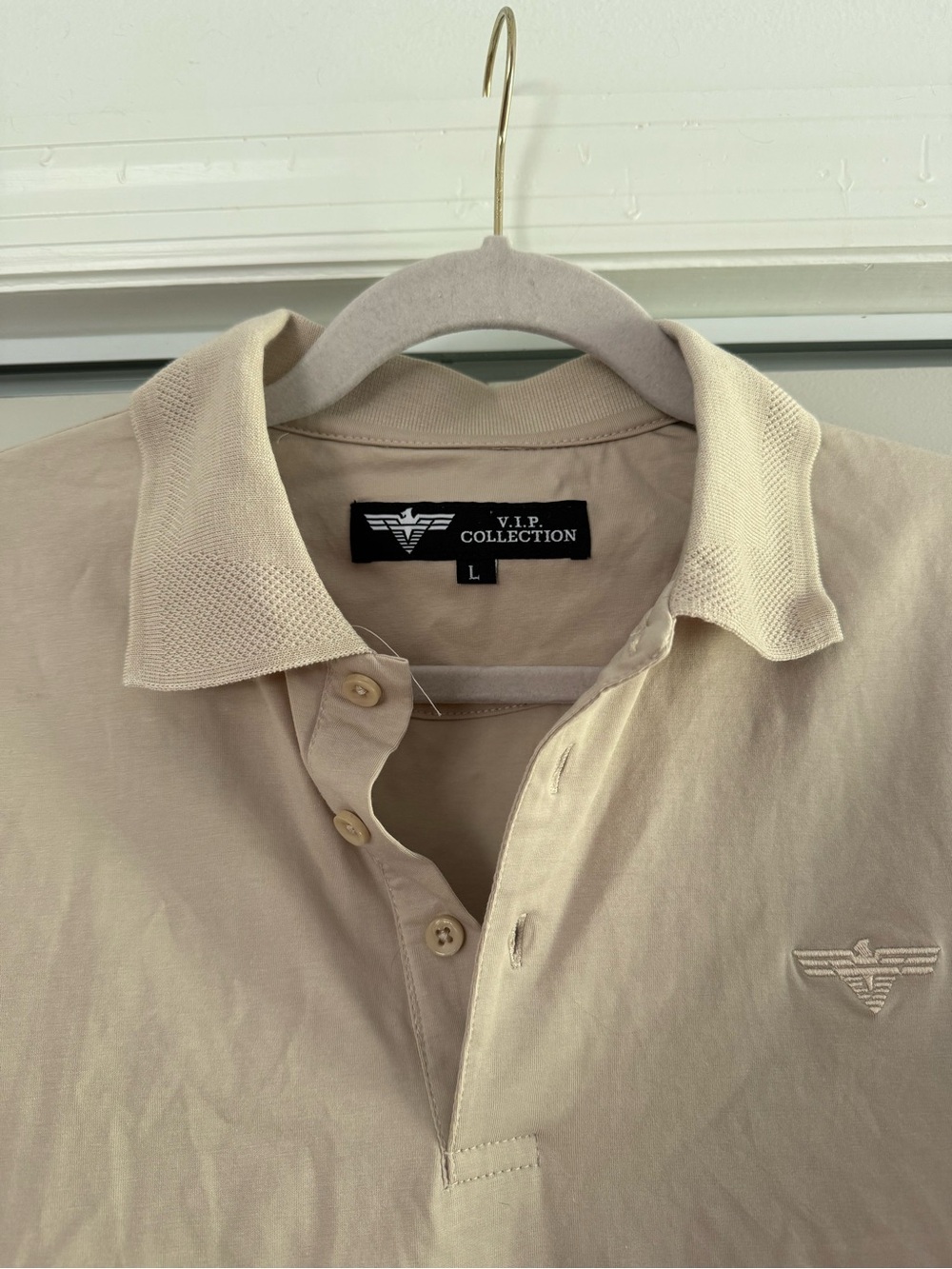 VIP Collection Men’s Tan Polo - Picture 3 of 4